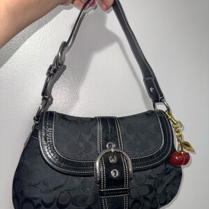 SOLD Vintage Rare Coach Soho Signature Black Shoulder Bag